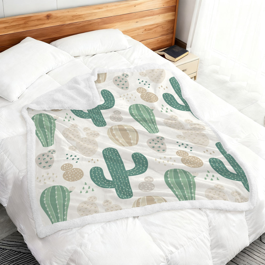 Cactus - Double-Layer Fleece Blanket 51"x59"