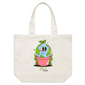 Plant Earth Shoulder Canvas Tote Bag Default Title Large Tote Bag Environment Printed In Australia