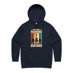 It's Not Hoarding If It's Guitars - Womens Hoodie Navy Womens Hoodie Music Printed In Australia