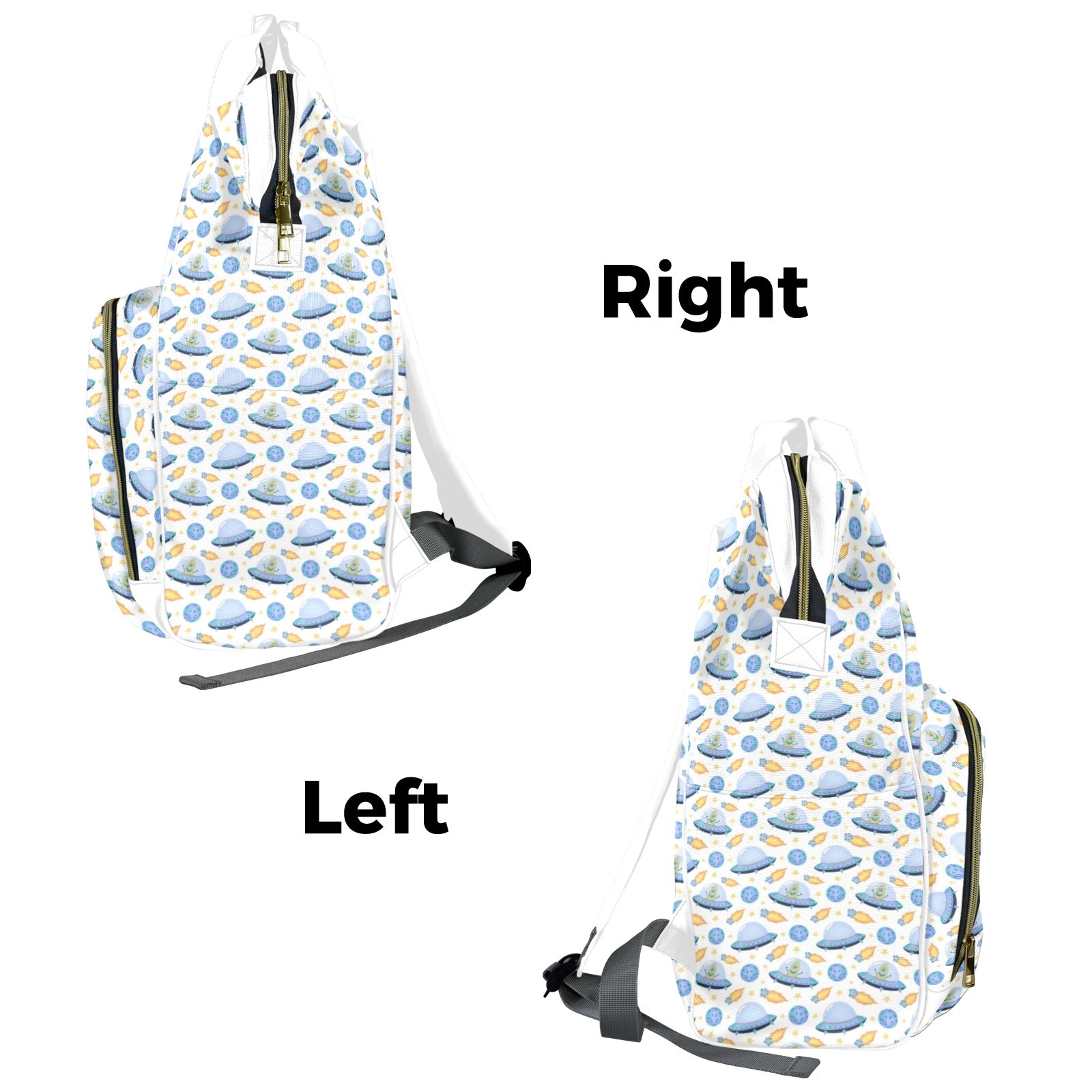 UFO's Multi-Function Backpack, Nappy / Diaper Bag Multi-function Backpack, Nappy / Diaper Bag Printed Offshore Sci Fi