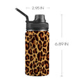 Leopard Print Kids Water Bottle with Chug Lid (12 oz) One Size Kids Water Bottle with Chug Lid animal Printed Offshore