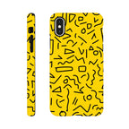 Yellow Black Graphic Squiggle - Apple iPhone Tough case iPhone Tough Case Globally Fulfilled Retro