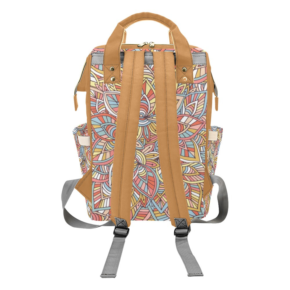 Colour Floral - Multi-Function Backpack, Nappy / Diaper Bag