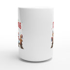Fab Four, Merry Christmas - White 15oz Ceramic Mug Christmas 15oz Mug Christmas Globally Fulfilled