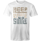 Keep Life Simple - Mens T-Shirt White Mens T-shirt Positivity Printed In Australia