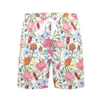 Australian Flowers Men's Mid-Length Beach Shorts Men's Mid-Length Beach Shorts Plants Printed Offshore