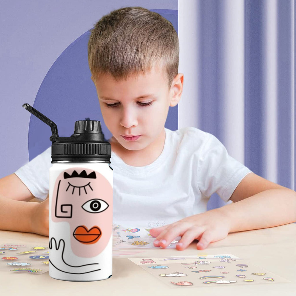 Faces Kids Water Bottle with Chug Lid (12 oz) Kids Water Bottle with Chug Lid Printed Offshore