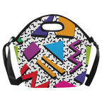 Graphic 80's Neoprene Lunch Bag/Large (Model 1669) Neoprene Lunch Bag Printed Offshore Retro