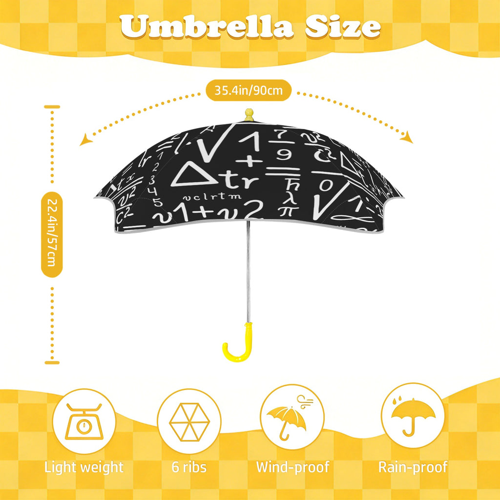 Mathematics Kids Safe Round Corner Umbrella Kids Safe Round Corner Umbrella Maths Printed Offshore