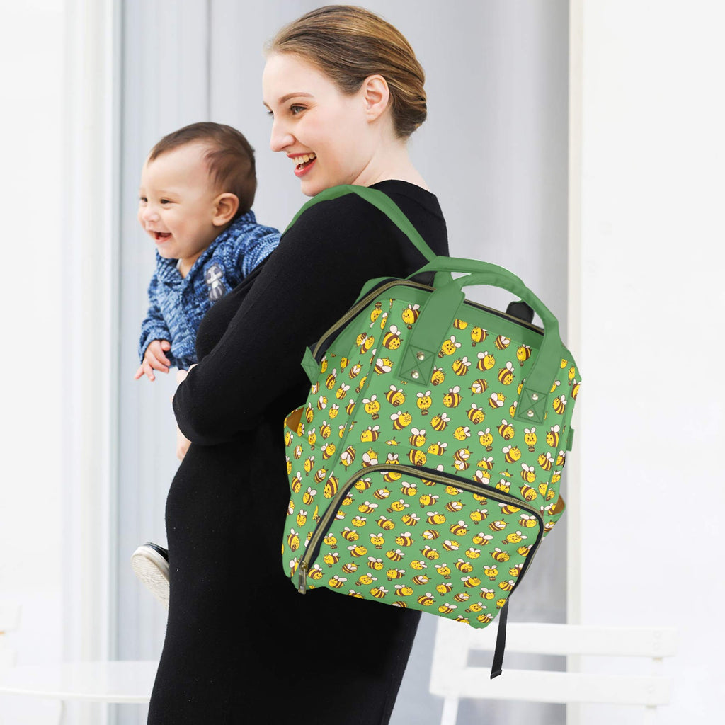 Busy Bees Multi-Function Backpack, Nappy / Diaper Bag Multi-function Backpack, Nappy / Diaper Bag animal Printed Offshore