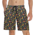 Dark Butterfly Men's Mid-Length Beach Shorts 5XL Men's Mid-Length Beach Shorts animal Printed Offshore