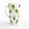Avocado Characters - White Latte 17oz Ceramic Mug Default Title Latte Mug food Globally Fulfilled