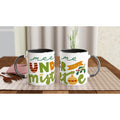 Meet Me Under The Mistletoe White 11oz Ceramic Mug with Colour Inside Ceramic Black Christmas Colour Mug Christmas Globally Fulfilled