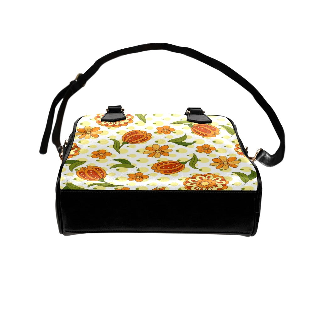 Graphic Floral Shoulder Handbag
