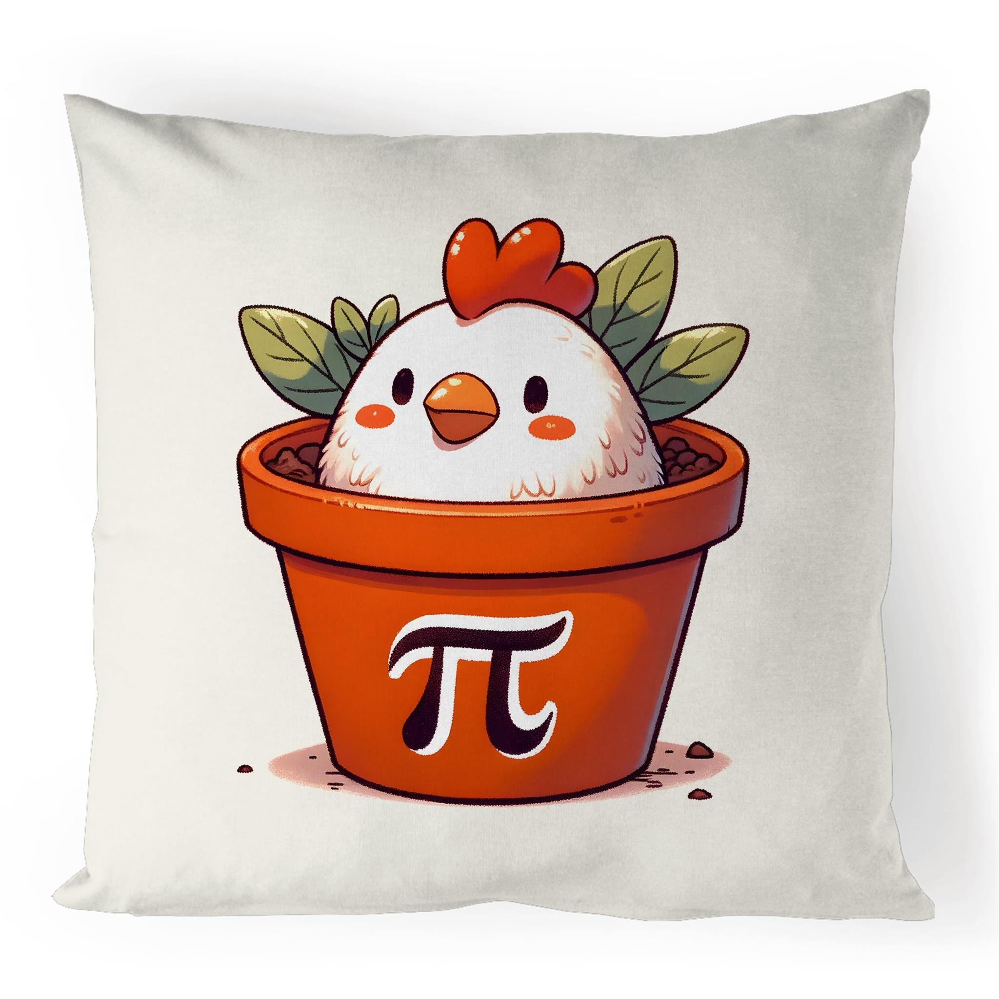 Chicken Pot Pi - 100% Linen Cushion Cover Default Title Linen Cushion Covers animal Maths Printed In Australia Science