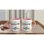 I Want Someone To Look At Me The Way I Look At Coffee - White 11oz Ceramic Mug with Colour Inside Colour 11oz Mug coffee Globally Fulfilled