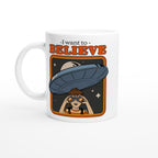 UFO, I Want To Believe - White 11oz Ceramic Mug Default Title White 11oz Mug Globally Fulfilled Retro Sci Fi