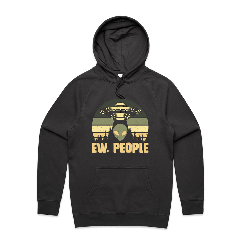 Alien, Ew People - Mens Hoodie Coal Mens Hoodie Printed In Australia Sci Fi