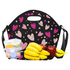 Pink Hearts - Neoprene Lunch Bag/Large (Model 1669) Neoprene Lunch Bag Love Printed Offshore