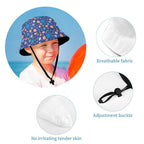 Planets On Blue Kids Bucket Hat Kids Bucket Hat Printed Offshore Space