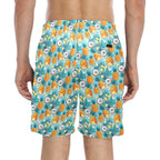 Pineapple Coconut Men's Mid-Length Beach Shorts Men's Mid-Length Beach Shorts Food Printed Offshore