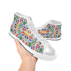 Bright Burst - Kids High Top Canvas Shoes