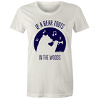 If A Bear Toots In The Woods, Trumpet Player - Womens T-shirt Natural Womens T-shirt animal Music Printed In Australia