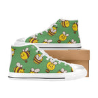 Busy Bees Kids High Top Canvas Shoes Kids High Top Canvas Shoes animal Printed Offshore