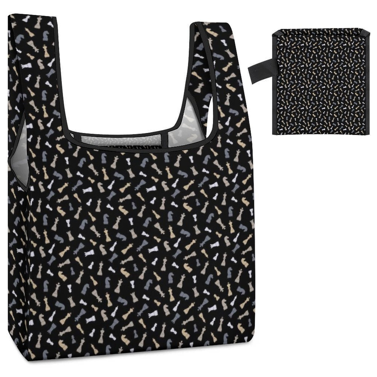 Chess Pattern Foldable Shopping Bag