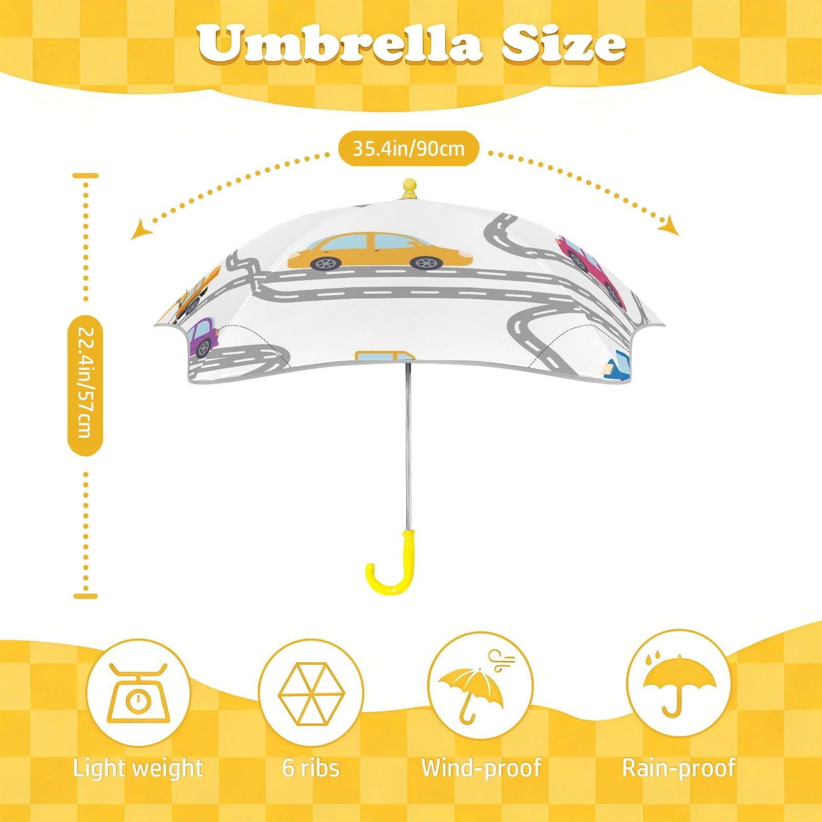 On The Road Kids Safe Round Corner Umbrella Kids Safe Round Corner Umbrella Printed Offshore