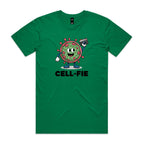 Cell-fie Cell Selfie Men's AS Colour T-shirt Kelly Green Mens T-shirt Printed In Australia Science