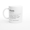 Mum Definition White 11oz Ceramic Mug Default Title White 11oz Mug Globally Fulfilled Mum