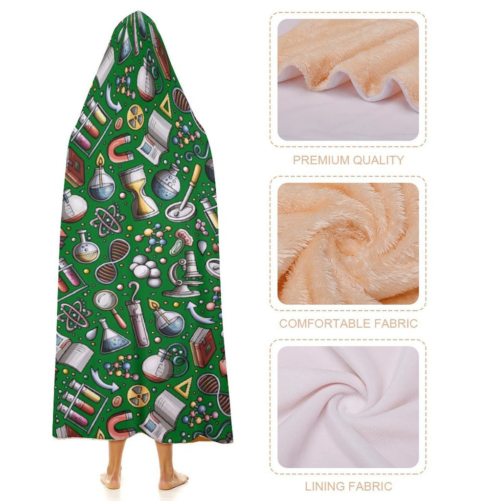 Science Love Kids Hooded Blanket 100cm x 130cm Kids Hooded Blanket Printed Offshore Science