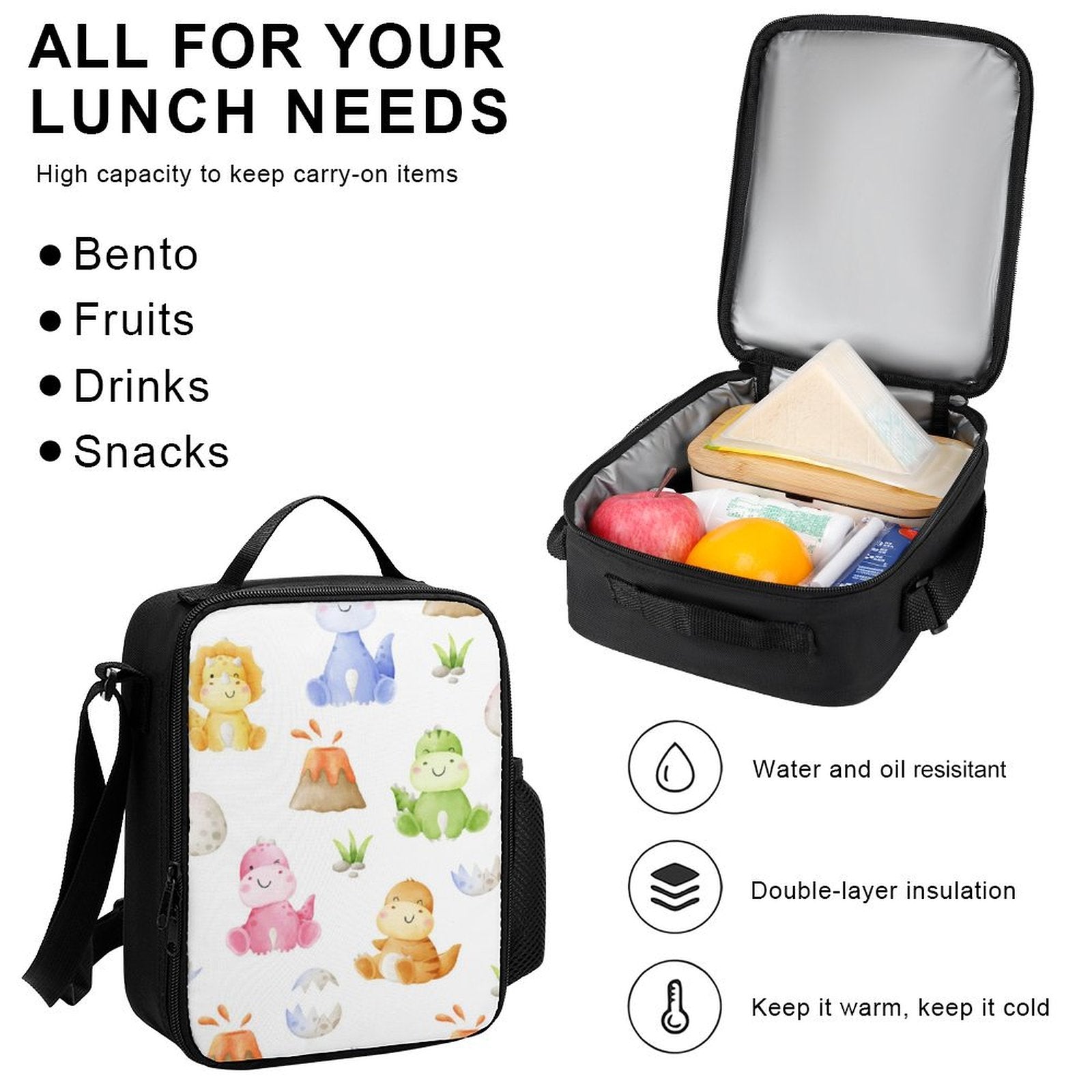 Cute Dinosaurs - Three Piece Backpack Set
