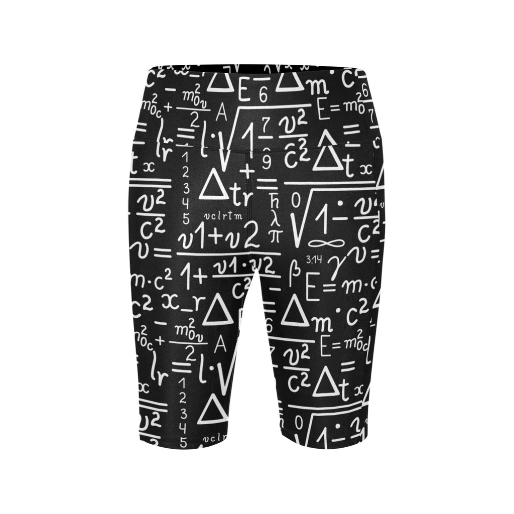 Mathematics Women's Bike Shorts With Side Pockets Women's Bike Shorts Maths Printed Offshore