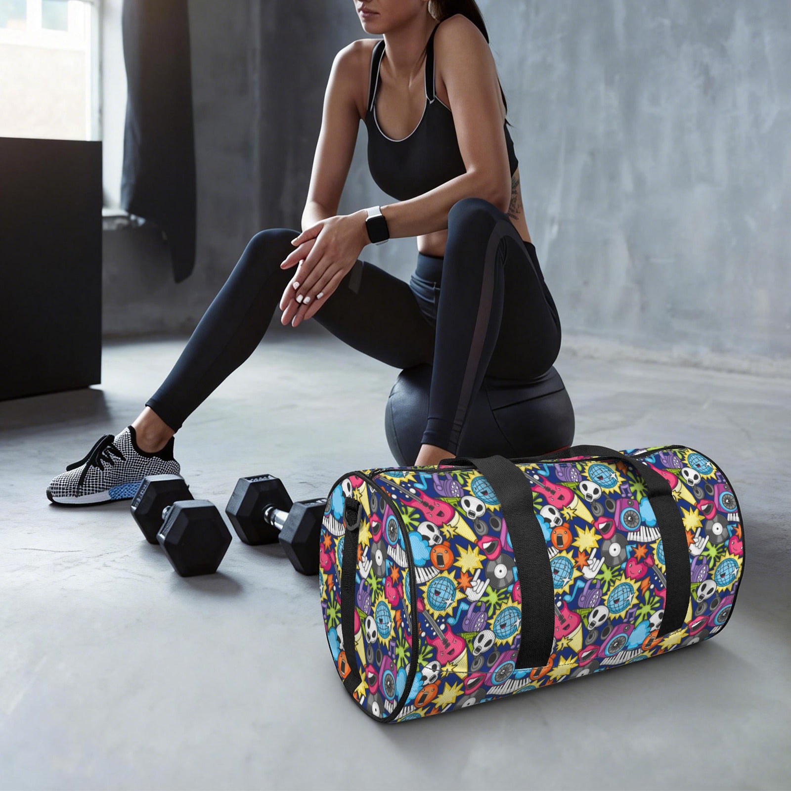 Sticker Music Duffle Bag Duffle Bag Printed Offshore