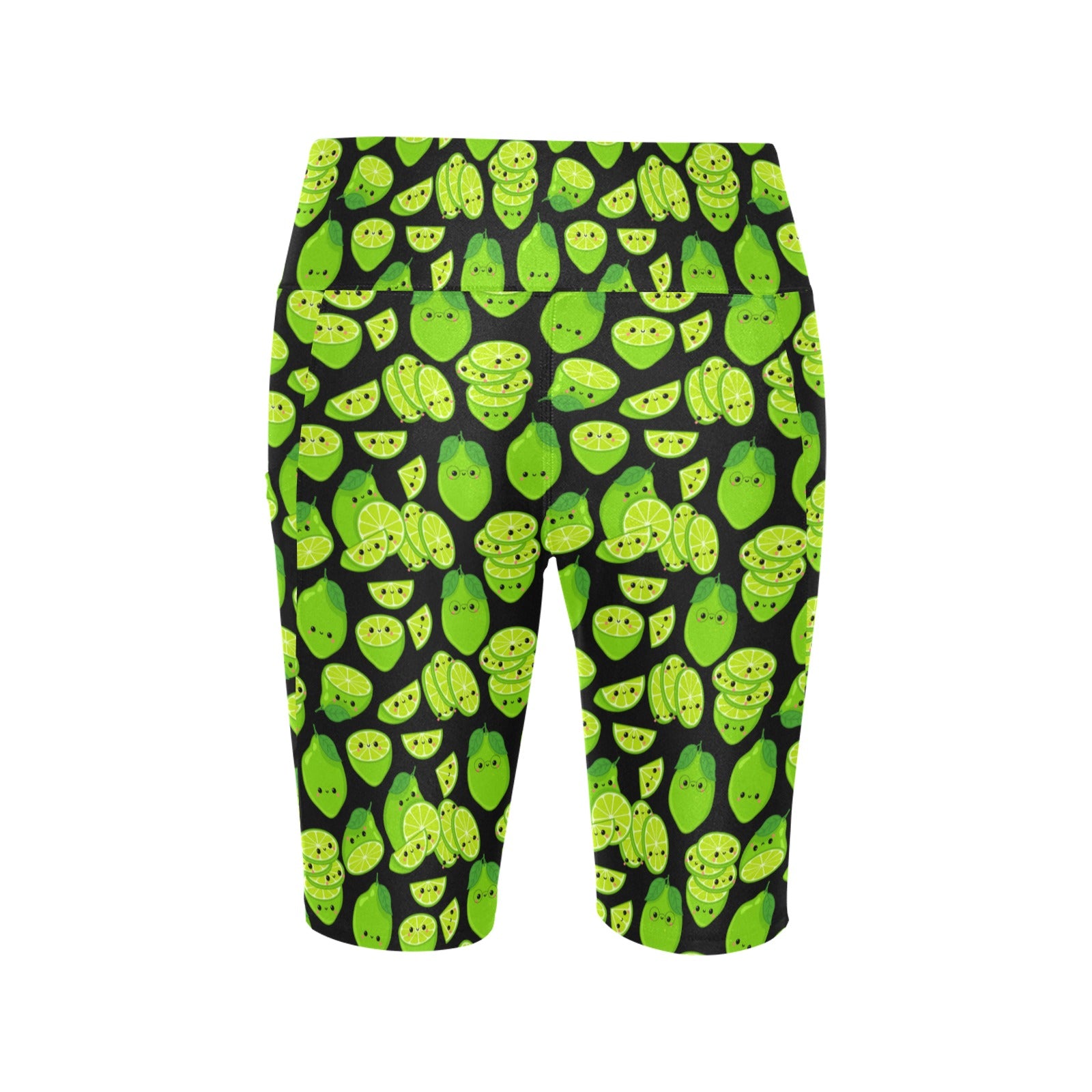Cute Limes Women's Bike Shorts With Side Pockets Women's Bike Shorts Food Printed Offshore