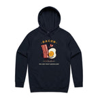Bacon, You Are Truly Egg-cellent - Mens Hoodie Navy Mens Hoodie Food Printed In Australia