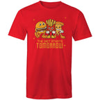 The Diet Starts Tomorrow, Hamburger And Fries - Mens T-Shirt Red Mens T-shirt Food Printed In Australia