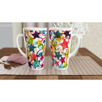 Celebration - White Latte 17oz Ceramic Mug Latte Mug Globally Fulfilled
