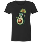 Avocado, I Don't Give A Guac - Womens T-shirt Black Womens T-shirt Food Printed In Australia