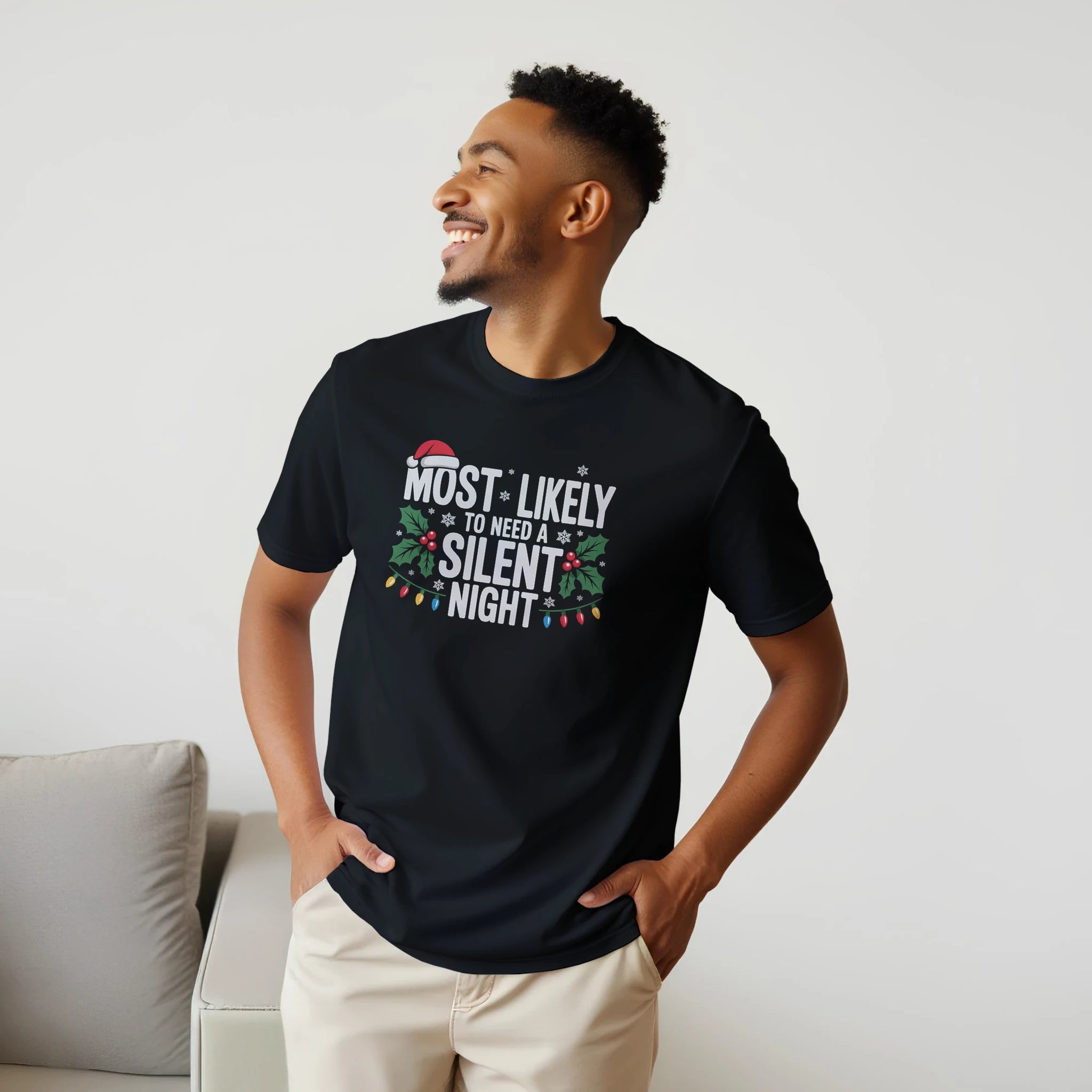 Personalised - Christmas Most Likely To - Classic Unisex Crewneck T-shirt | Gildan® 64000 Personalised T-shirt Christmas customise Globally Fulfilled personalise