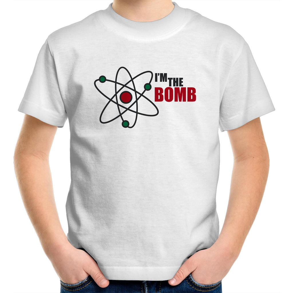 I'm The Bomb, Atom - Kids Youth T-Shirt White Kids Youth T-shirt Printed In Australia Science