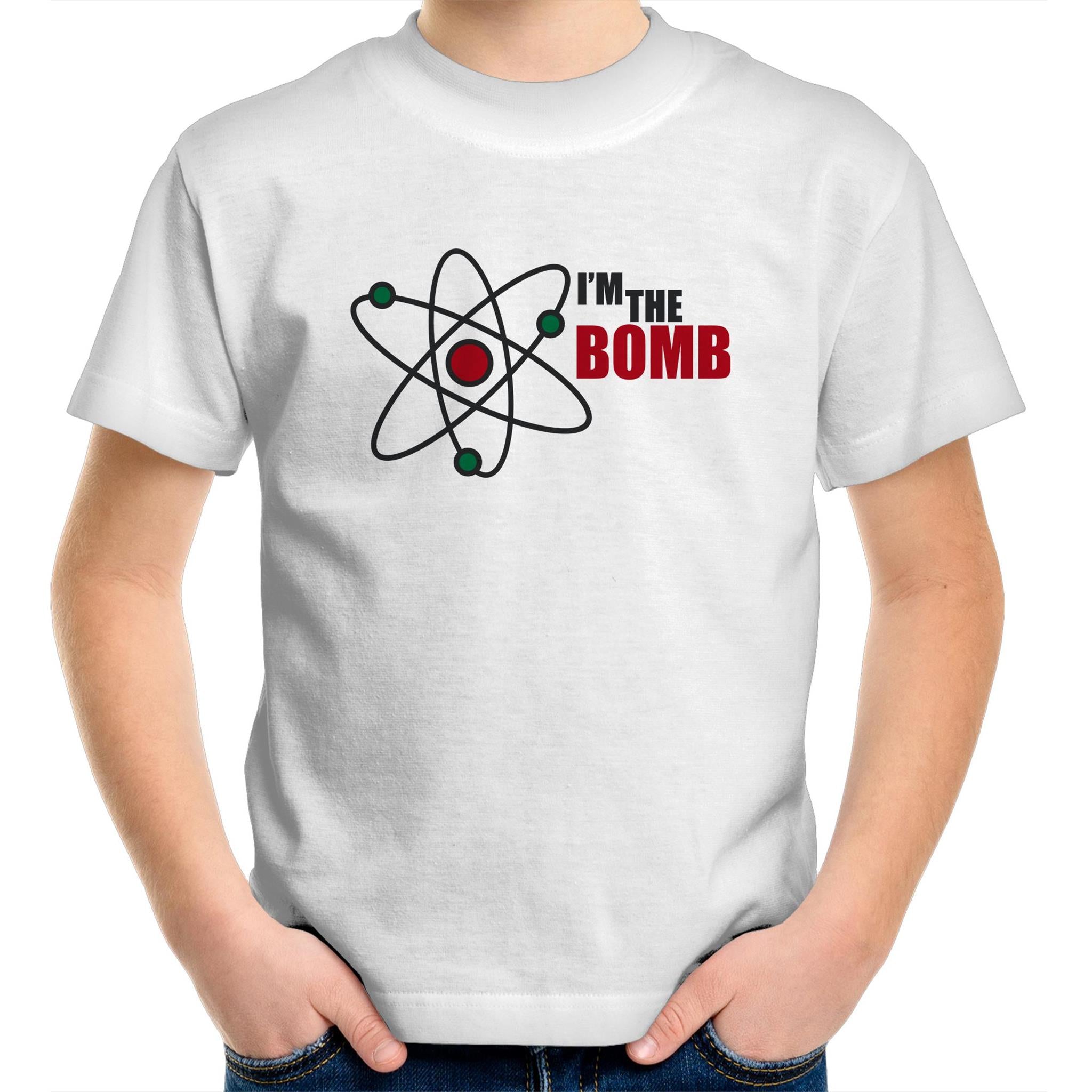 I'm The Bomb, Atom - Kids Youth T-Shirt White Kids Youth T-shirt Printed In Australia Science