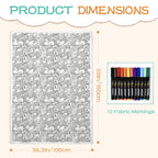 Black And White Creatures Colour Your Own Blanket 100×150cm