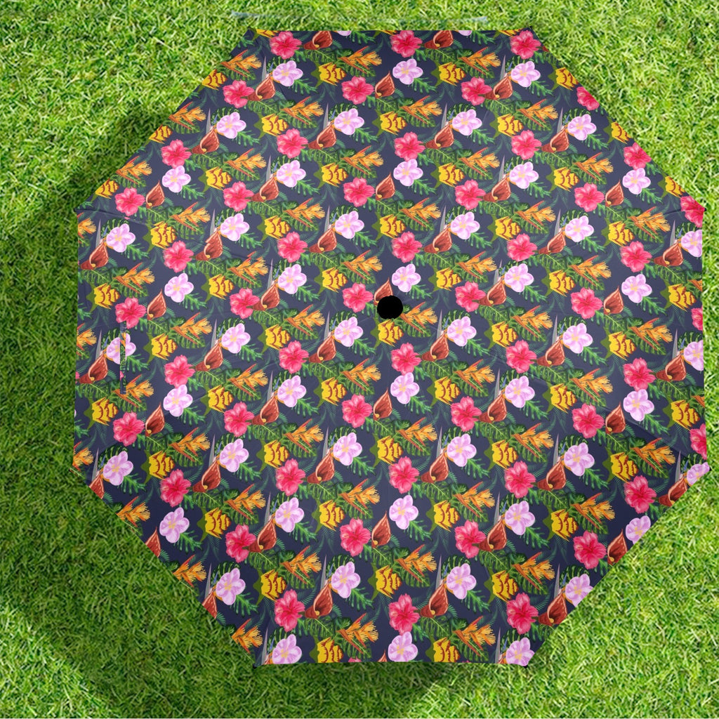 Tropical Floral Umbrella Umbrella Plants Printed Offshore