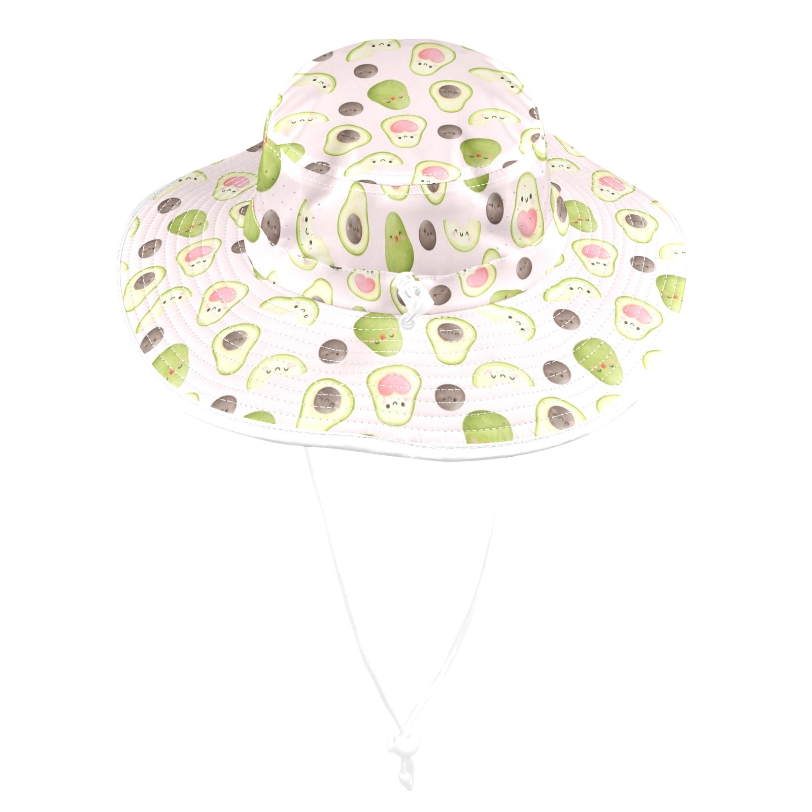 Avocado Love Wide Brim Bucket Hat Wide Brim Bucket Hat Food Printed Offshore