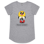 Feeling Confident - Womens Scoop Neck T-Shirt Grey Marle Womens Scoop Neck T-shirt Printed In Australia