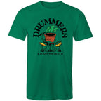 Drummers Plant The Beat - Mens T-Shirt Kelly Green Mens T-shirt Music Printed In Australia