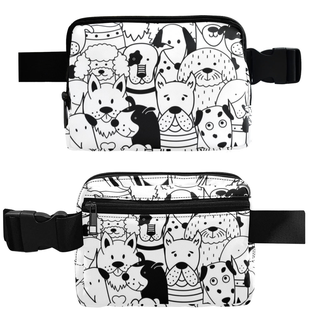 Black And White Dogs - Belt Bag